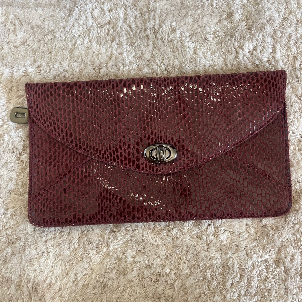 Sorial New York Burgundy Clutch NEW WITH TAGS